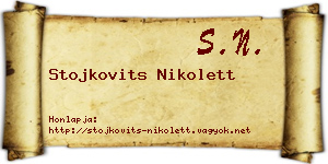 Stojkovits Nikolett névjegykártya